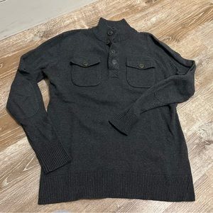 Men’s vintage gap quarter button-down cotton/wool blend sweater
